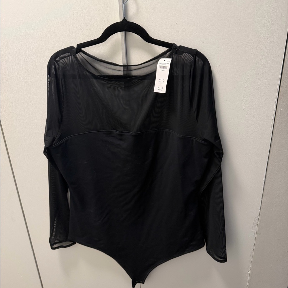 Abercrombie & Fitch Black Sheer Bodysuit